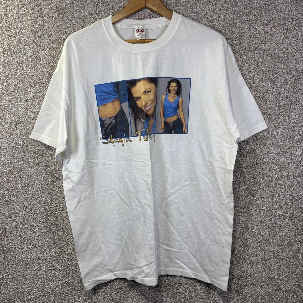 Vintage Shania Twain Shirt Mens XL White UP Tour 03/04 Graphic Concert 2000s